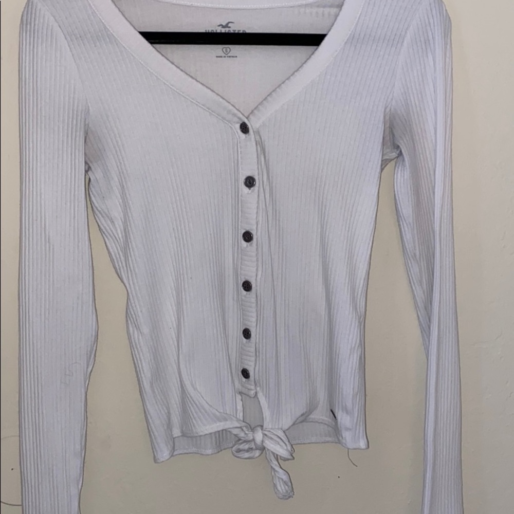 White long sleeve Hollister shirt